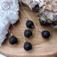 Lava Stone Essential Oil Diffuser Pendant Necklace
